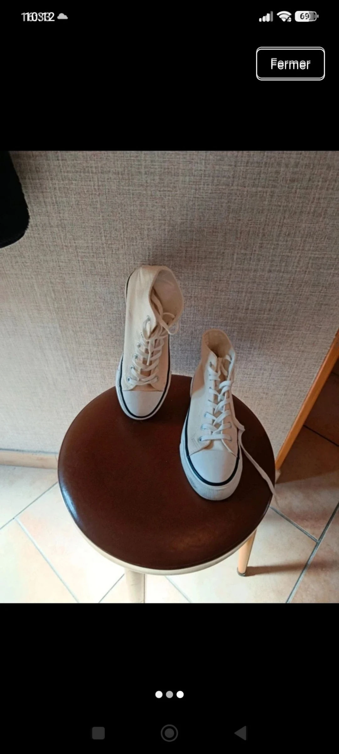 Baskets montantes en toile 